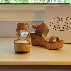 Steve Madden Caytln cork suede wedge sandals